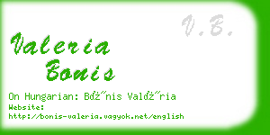 valeria bonis business card